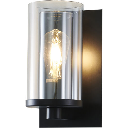 Canada 1 Light 7 inch Black Wall Sconce Wall Light, Black Frame